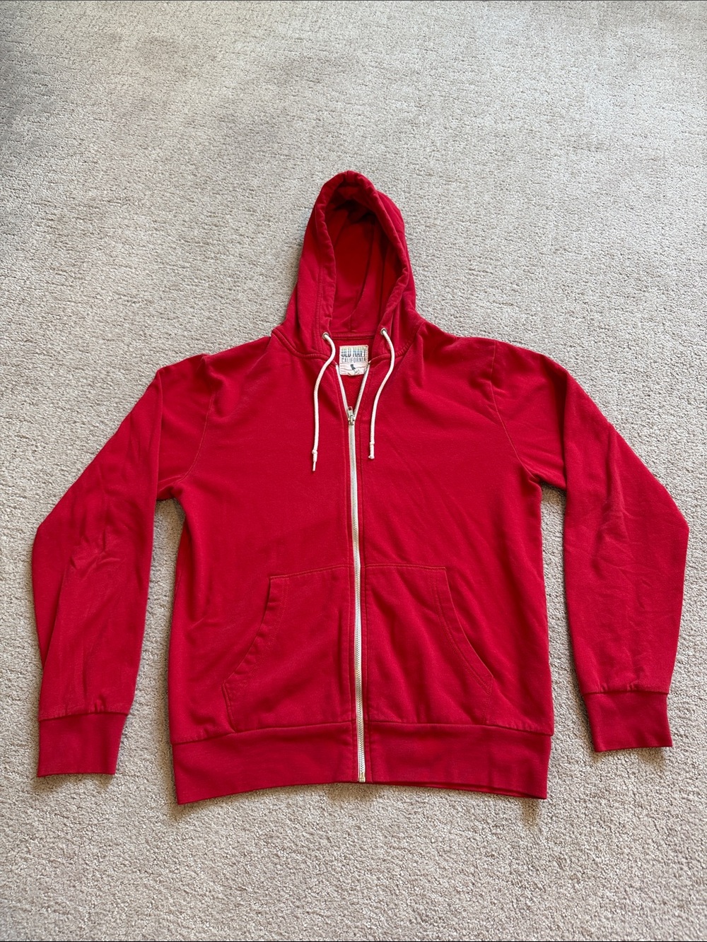 Old Navy Men's Bright Red Full Zip Hoodie